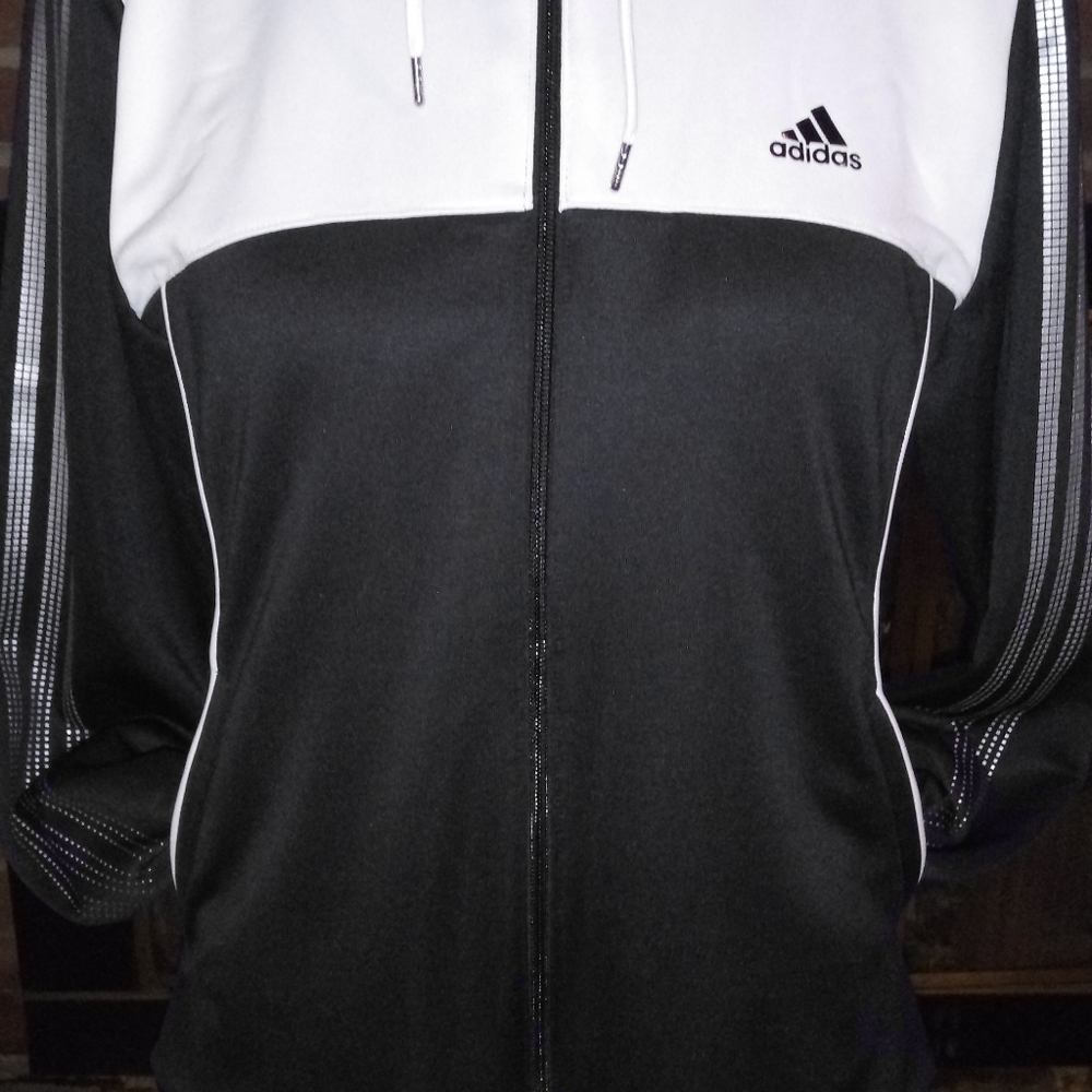 Adidas Women's Black and White Track Jacket - Picture 8 of 8